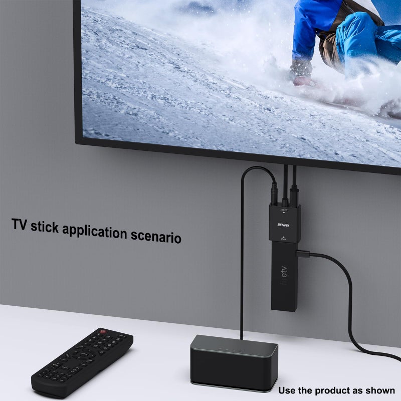 BENFEI HDMI to VGA, Uni-Directional HDMI Computer to VGA Monitor Adapter (Female to Male) with 3.5mm Audio Jack Compatible with TV Stick, Computer, Desktop, Laptop, PC, Monitor, Projector, Roku, Xbox - Image 3